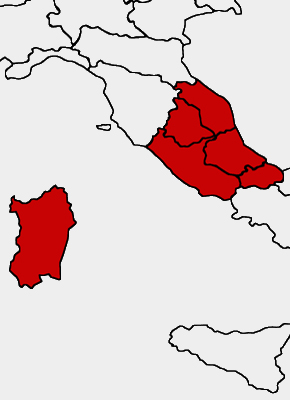 La cartina del gruppo centrale