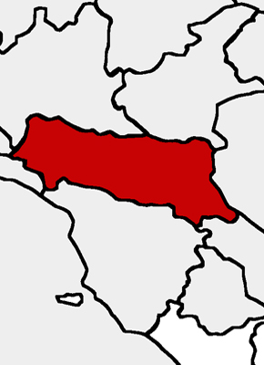 La cartina dell'Emilia-Romagna