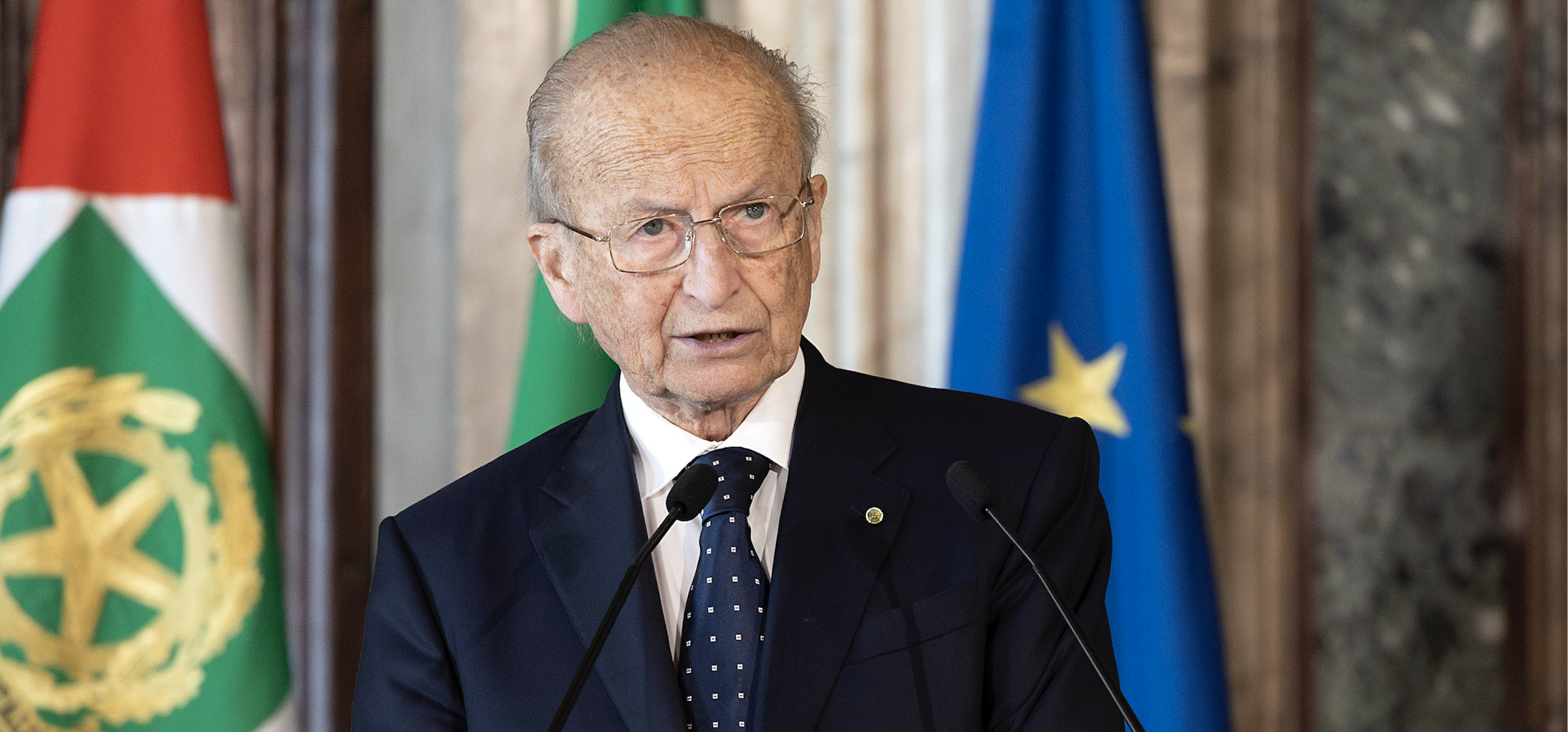 Maurizio Sella, Presidente della Federazione Nazionale dei Cavalieri del Lavoro, durante la cerimonia al Quirinale del 2024