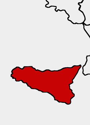 La cartina della Sicilia