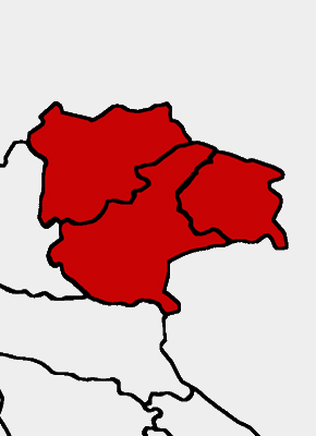 Cartina del Triveneto