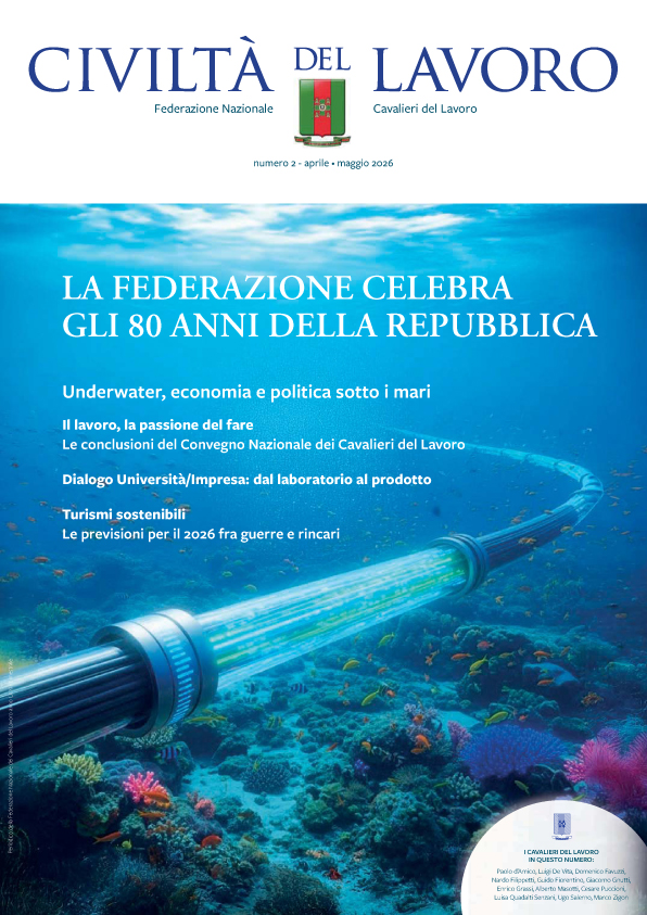 Rappresentazione grafica di un cavo sottomarino in fibra ottica, posato sul fondale